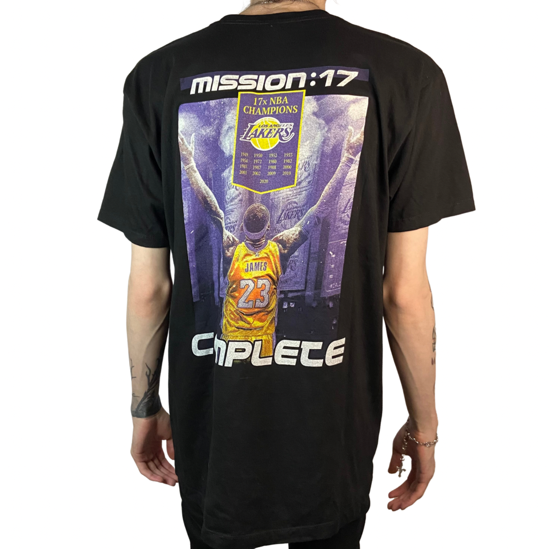 2020 LOS ANGELES LAKERS WORLD CHAMPIONS MISSION: 17 COMPLETE T-SHIRT