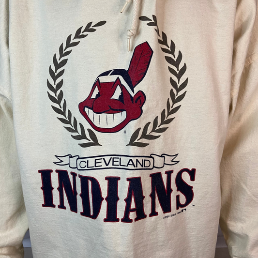 MLB CLEVELAND INDIANS 1989 JOSTENS SPORTSWEAR SIZE XL HOODIE