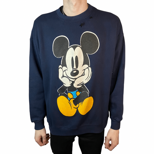 MICKEY & CO. MICKEY MOUSE DOUBLE SIDED VINTAGE CREWNECK SIZE XL SWEATSHIRT