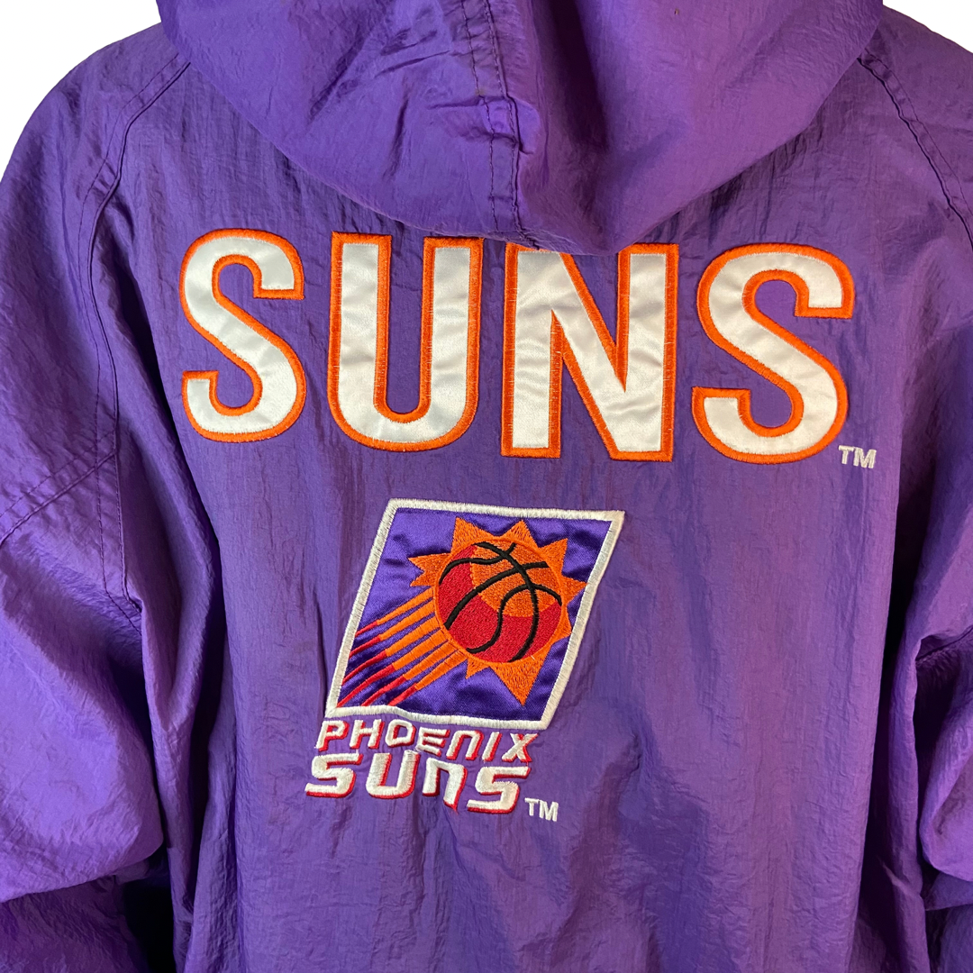 PHOENIX SUNS VINTAGE LOGO 7 FULL ZIPPER WINDBREAKER SIZE LARGE JACKET