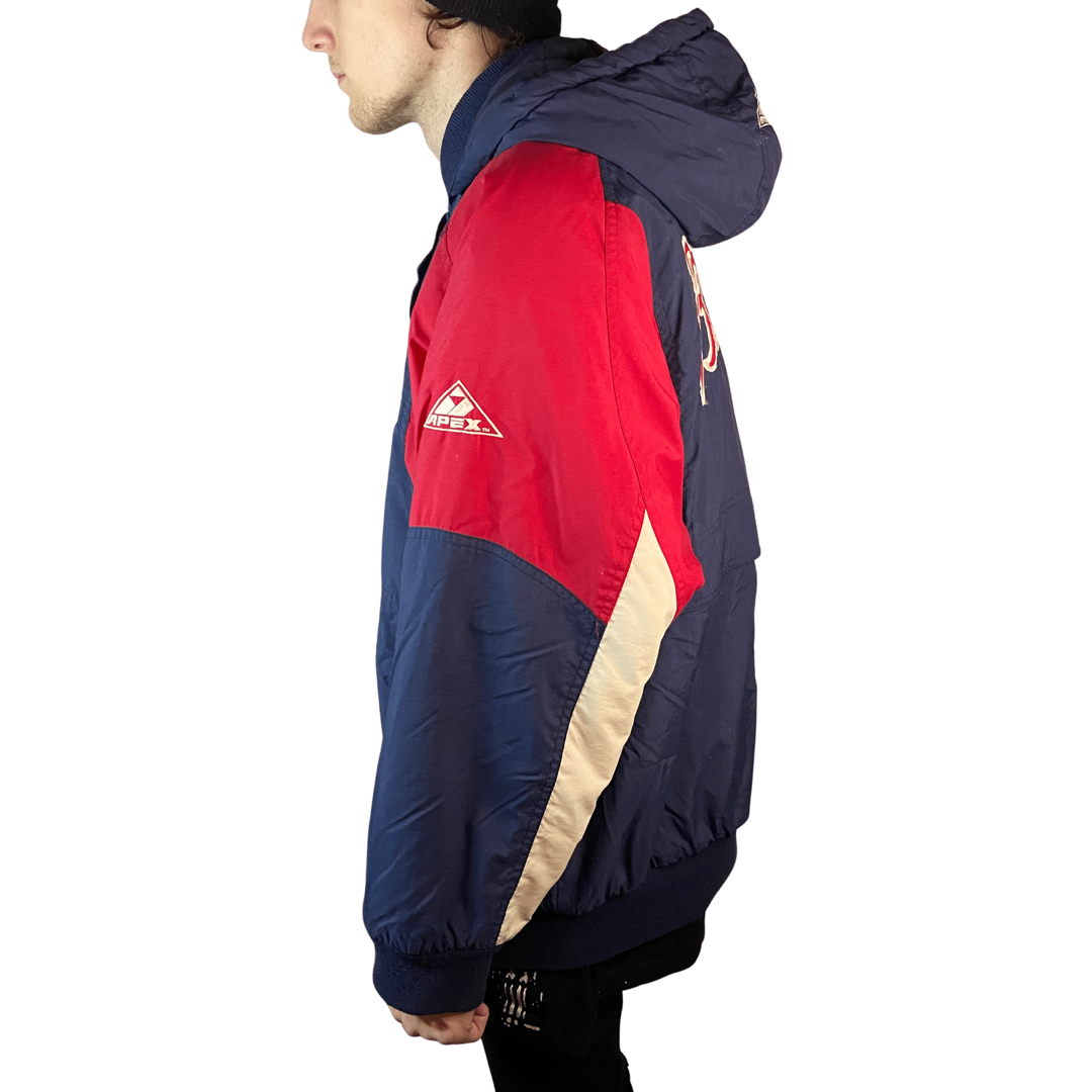 ATLANTA BRAVES VINTAGE APEX ONE FULL ZIPPER SIZE LARGE HOODED COAT