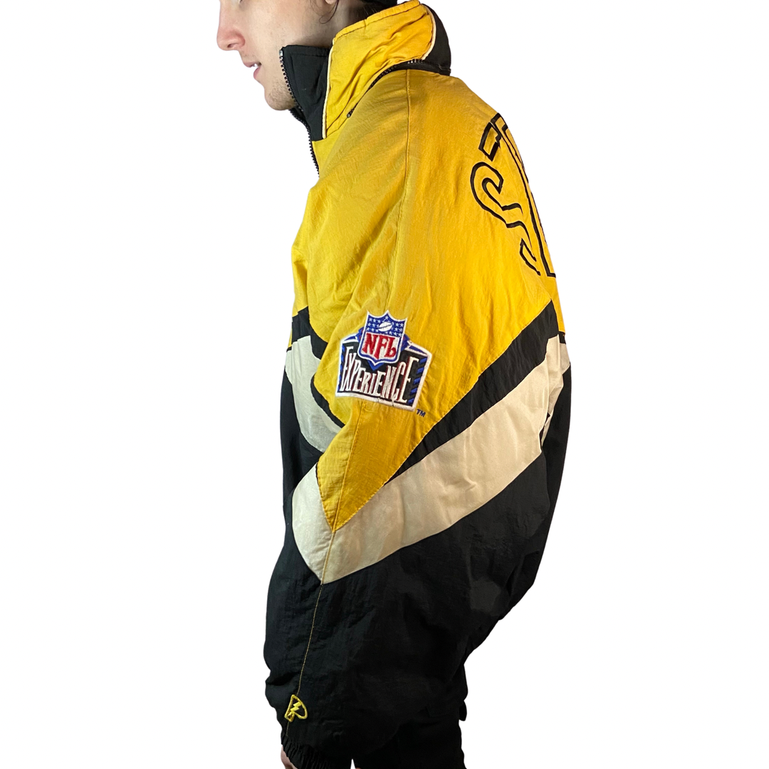 PITTSBURGH STEELERS PRO PLAYER FULL ZIPPER PUFFY SIZE LARGE COAT