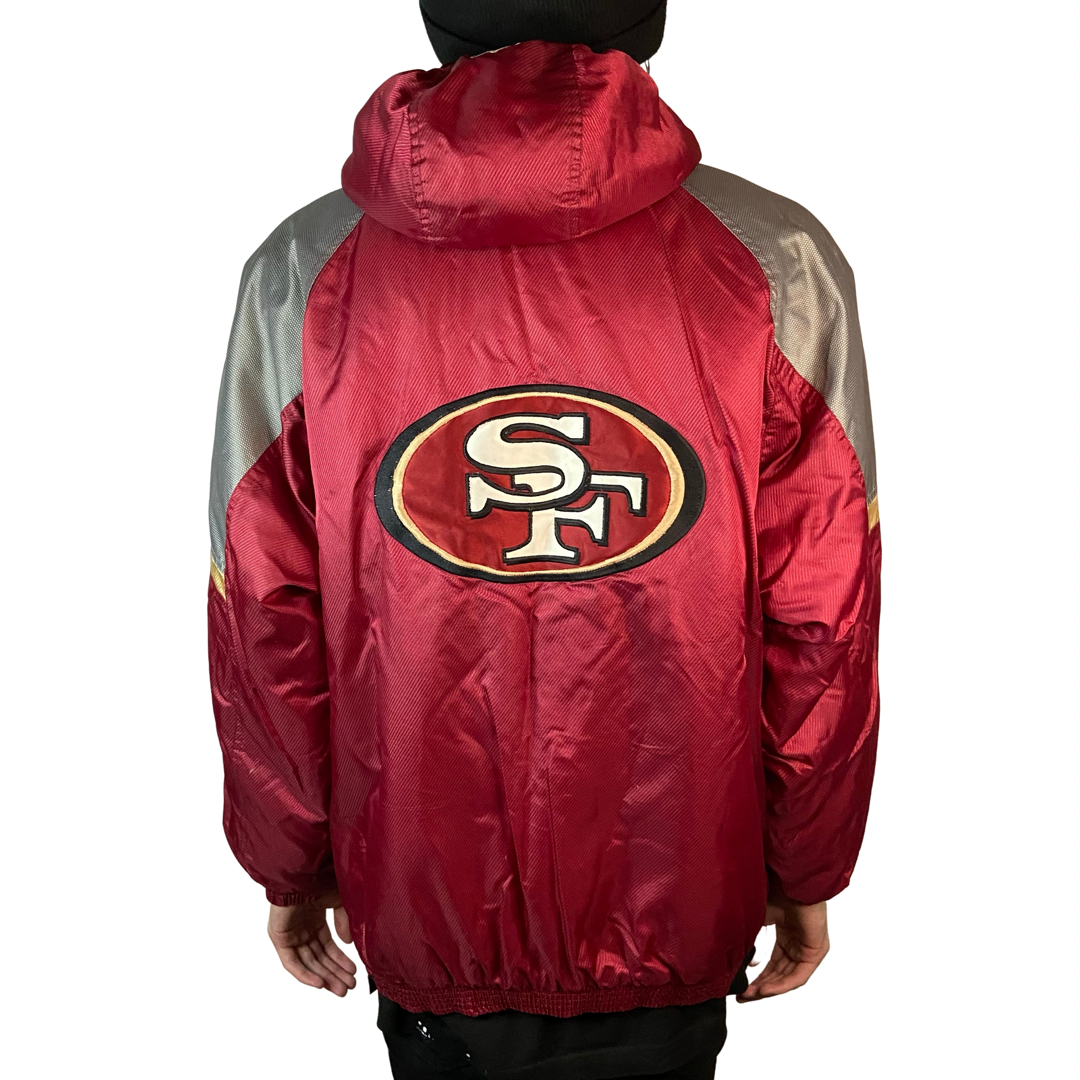 SAN FRANCISCO 49ERS STARTER HALF ZIP PULLOVER SIZE XL JACKET